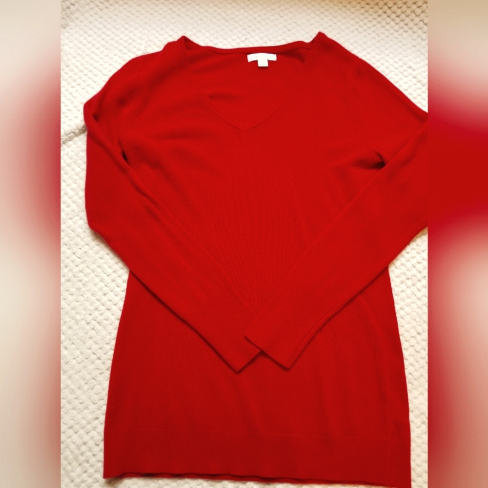 New York & Company, deep red, v-neck sweater